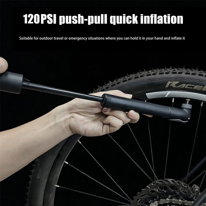 1PC 120Psi Mini Bike Pump Plastics Portable Bicycle Hand Air Pump Tire Inflator Schrader Presta Valve Road Cycling Pump YUYIN