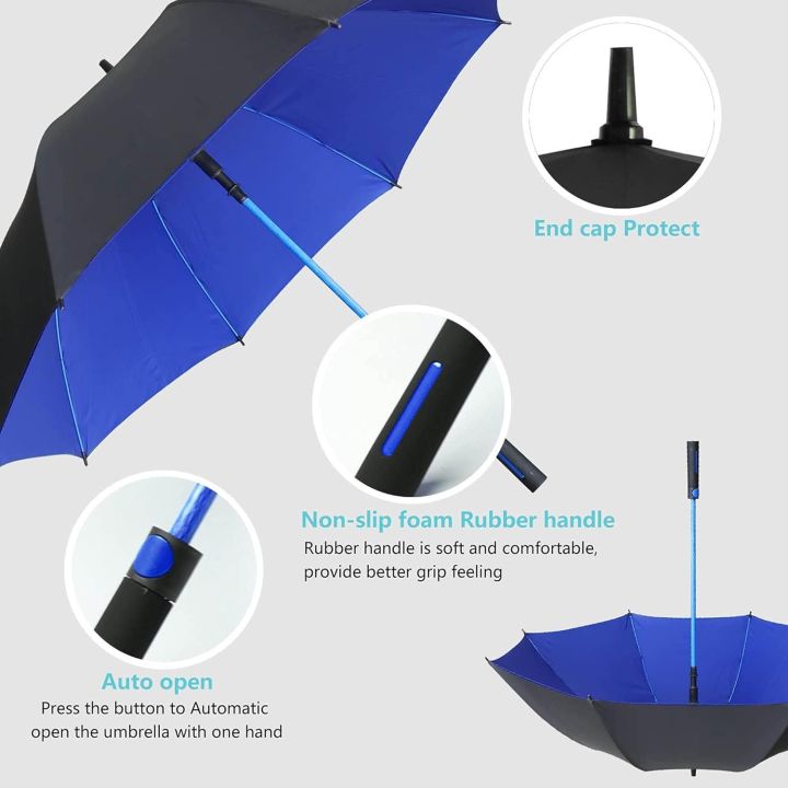 AL-Majeed%20Traders%2055%20Inch%20Extra%20Large%20Umbrella%20Double%20Canopy%20UV%20Protection%20Automatic%20Open%20Double%20Canopy%20Vented%20Sun%20Rain%20Windproof%20Waterproof%20Oversize%20Wedding%20Umbrellas%20for%20Women%20Men%20(WITHOUT%20COVER)%20-%20Image%205