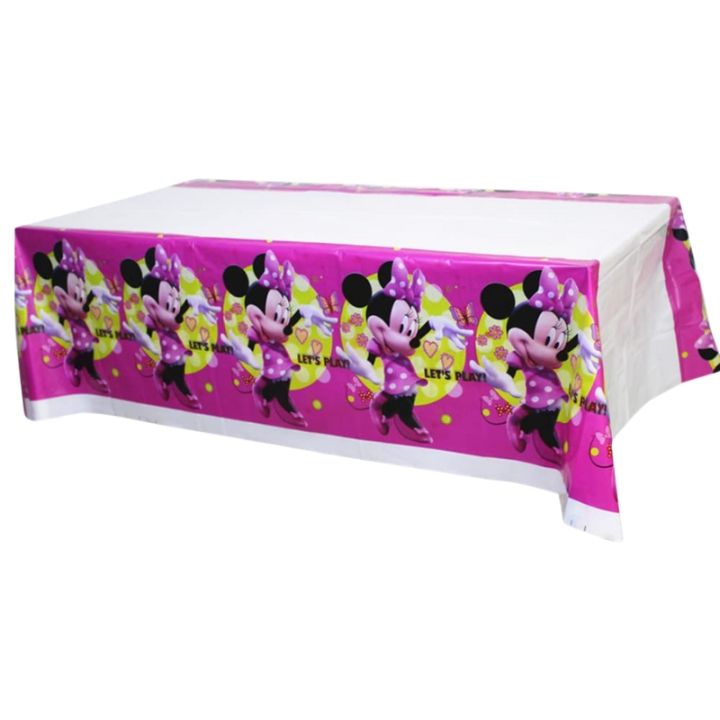 MINNIE MOUSE THEME TABLE COVER - MINNIE MOUSE TABLE COVER FOR TABLE DECORATION