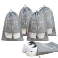 Shoe Bags for Travel,Shoe Bag Non-Woven Drawstring Travel Shoe Bag with Transparent Slot Portable Shoe Storage Bags Drawstring Shoe Bags for Daily and Travel Use(Grey). 