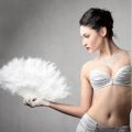 Factory price Hot saledongcheng 9 Colors New Costume Wedding Showgirl Dance Folding Hand Feather Fan Fancy. 