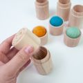 Retro Style Stitching Pins Sewing Needle Cylinder Box Embroidery Craft Woode Needles Storage Holder Pin Cushion Sewing Needle Case Sewing Tools. 