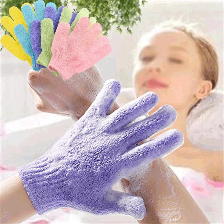 Bath Glove for Peeling Exfoliating Mitt Shower Scrub Gloves Body Massage Washing Bathing Scrub Sponge Brushes Back Scrubber