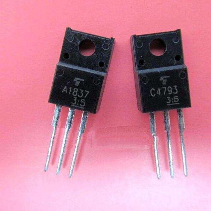 Pack of 10 (5Pair) - Transistor (5PCS 2SC4793+5PCS 2SA1837) C4793 A1837 230V 1A TO220F