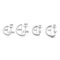 New Curved Barbells Fake Nose Piercing D Shaped Tragus Helix Stud Earring Hoop Septum Stainless Steel Ring Nostril Body Jewelry. 