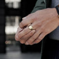 KINGS AND NOBILITY JEWELRY PINKY SIGNET RINGS FOR STYLISH GENTLEMEN ENGRAVABLE RING GIFT FOR HER AND HIM. 