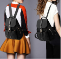 Black College Bags for Girls Pu Leather Univerity bag for girls School bag for girls. 