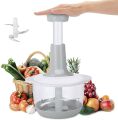 Manual Hand Operated 2000 ML litter Chopper Pump Action With 9 Feature including Kadu kash Food Processor Portable Container Kitchen Gadget. 