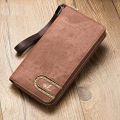 Wallet for Men | SAVFOX High-Quality Wallet | Fashion Long Wallet | Youth Plain Soft Leather Wallet | Business Wallet | Spacious Wallet | Mobile Holder | Top Zipper | Cardholder. 