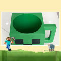 My World Cup Game Around The Mug For Minecraft Children's Water Cup TNT Shadow Coolie Afraid Of Pink Pig Steve Static Model. 