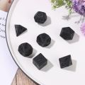 7pcs/set Gifts Party Supplies For TRPG DND Game Accessory Board Game Black Dice Set Leisure Entertainment Toys. 