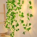 BOSTON'S STORE LED Fairy Lights with Artificial Plant Leaves bail with 10 ft String, Hanging bail, Fairy Lights, Battery Operated, Perfect for Home, Wedding, and Room Wall and home Decoration. 