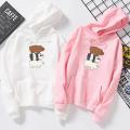 Bare Bears Fleece Full Sleeves Pull Over Hoodie For Women. 