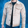 Men'S Cream Corduroy Jacket - Classic And Stylish Corduroy Jacket, Classy Flap Pockets Premium Quality. 
