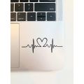 HeartBeat Laptop Sticker  Decal Skin for Trackpad Vinyl Sticker or Car-window Sticker , Laptop Sticker. 
