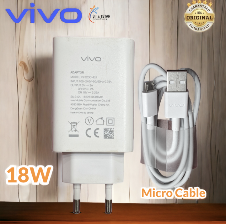 Vivo 18W Fast Charger Infinix 18W Fast Charger Tecno 18W Fast Charger Adapter QualComm3.0 For Andriod High Quality Charger With Fast Option With Type C And Micro Data Cable