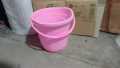 1 Piece SMALL Bucket Thick Pure Plastic 12 Liters Random Colors. 