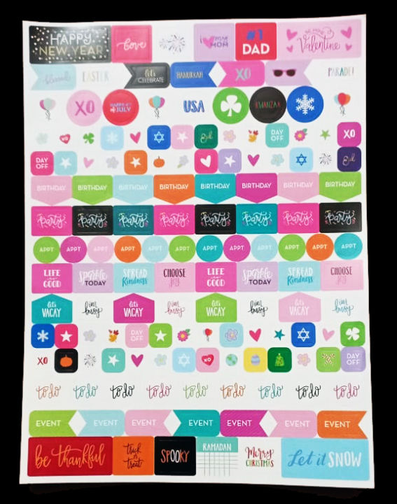 Planer stickers sheet Travel Gym Note Scrapbook sticker Happy Planner Stickers Value
