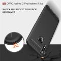 Oppo Realme_ 3 Pro Carbon Fiber Brush Mark Antishock Drop Resistance Silicon Tpu Case Back Cover. 