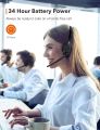 Taotronics Business Wireless Headset with Microphone, Mute Button, Noise Cancelling Mic Bluetooth 5.0 Noise Canceling AI Noise Reduction, 34+Hrs Talk Time, Soft Ear Pad for Business, Office, Work, Call Center, Home, Wireless Cell Phone. 