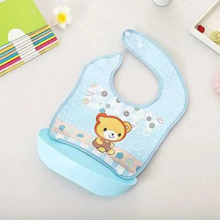 Mama%20choice%20Silicone%20Waterproof%20Baby%20Bibs,%20with%20Bowl%20Pocket%20for%20Toddlers%20Cartoon%20Bib%20-%20Image%202