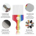 Comb Black Fist Afro Pick Metal Wide Teeth Hair Comb For Volumizing Hair Styling Anti-sc Comb Brush Detangling Comb Tools- Hair Comb. 