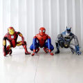 Large Size Superhero Foil Balloons 1 Pc 28 Inch 4D Spiderman Iron Man & Bat Man Movie Characters Chrome Metallic Balloon Toy For Boys Avengers_Marvel_DC Comics Balloon For Birthday Parties Decoration Super Hero Theme Party Supplies For Kids Event Decor. 