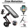 Universal Adjustable 360° Degree Rotating Waterproof Bike Phone Mount Cell Phone Holder for Motorcycle with TPU Touch-Screen. 