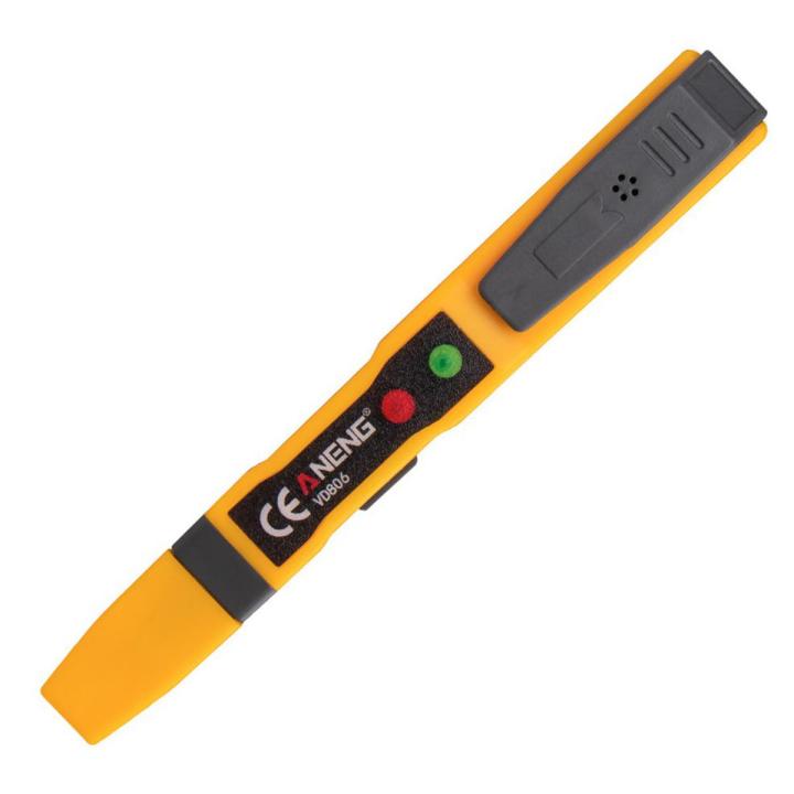 AC/DC Voltage Detector Electric Non-contact Pen Tester Voltage Tester VD806-Yellow & Gray