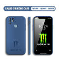UCUC for Infinix Hot 10 Case Trendy Graffiti Monster Paw Print Cover Thin Soft Luxury Square Liquid Silicone Phone Case. 