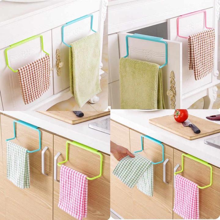 Z.M   3Pc Kitchen Organizer Towel Rack Hanging Holder Bathroom Cabinet Cupboard Hanger Shelf For Kitchen