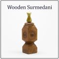 2-Piece Set Of Handmade Wooden Surma Dani, Handmade Persian Wooden Surma Dani – Traditional Kohl Storage. 