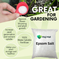 Epsom Salt fertilizer for plants - Natural - Organic Magnesium and Sulfur - Flowering ایپسم سالٹ High-Quality Magnesium Sulfate - Improved Plant Growth - Best Epsom Salt for Home Garden - Healthy Plants by Moji Mall. 