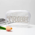 Storage Bride Makeup Bag Zippered Pearled Organizer Bride Cosmetics Bag Travel Cosmetic Wedding Toiletry Bag for Bridal Shower Wedding Day Bridesmaids Honeymoon Travel Beauty Essentials. 