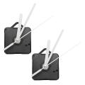 2 Pack Replacement Wall Clock Parts Pendulum Movement Mechanism Quartz Clock with Hands & Fittings Kit(Black+White). 