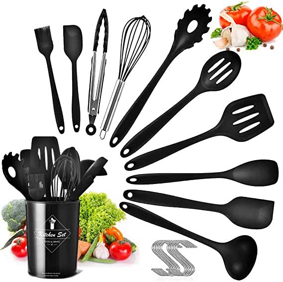 12%20PCS%20Kitchen%20Silicone%20Spatula%20Utensil%20Set,Safe%20Silicone%20Cooking%20Utensils%20Set%20For%20Home%20or%20Picnic,Wooden%20Handle%20Protects%20Hands%20-%20Image%205
