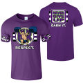 Purple Tshirt Cotton John Cena T shirt Never Give Up T shirt  Respect Earn It T Shirt Earn The Day Authentic Short Sleeve T-Shirt John Cena For Men  T shirt. 