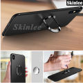 Phone case For infinix Hot 40i Back cover Finger Metal Ring Kickstand Car Holder Matte Soft Silicone Cover For infinix Hot40i 4G Cover cases. 