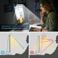 Canmeijia Stepless Dimming PC Monitor Lamp Bar Eye-caring LED Compute Desk Screenbar Light USB Display Screen Hanging Light for Reading. 