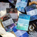 Panda Online Multi-material Laser Star Moon Material Paper Glass Star Moon Series Diary Diy Decorative Sulphate Paper. 
