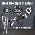 1 peice Stainless Steel Double Curtain Rod Brackets - Heavy-Duty Wall-Mount Holders for Window Curtains, Adjustable Support for 1 Inch Rods, Modern Design for Home or Office. 