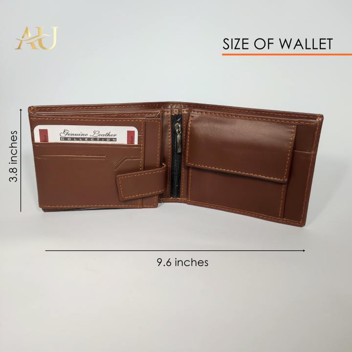 Genuine%20Leather%20Men's%20Zipper%20Coin%20Purse%20Cow%20Leather%20Wallet%20For%20Men%20Tri-fold%20Wallet%20Clasp%20Black%20Brown%20Coffee%20-%20Image%204