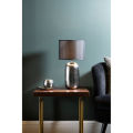 Regents Park Chrome Finish Ceramic Base Table Lamp. 