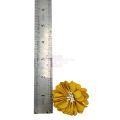 Vibrant Yellow Artificial Flowers - 1.8 Inch Diameter - Pack of 3. 