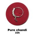 925 silver nathli nose ring with white zircons stones for girls and womens made by pure silver 22k.. 