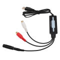 Sound Capture Device Stable Performance USB 2.0 Sound Capture Card Left Right Channel for Tape for Record. 
