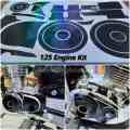 Engine Kit 125cc Engine Wrap 23 Pieces BLACK SHINE GLOSSY Waterproof Heatproof Vinyl Cut Sticker. 