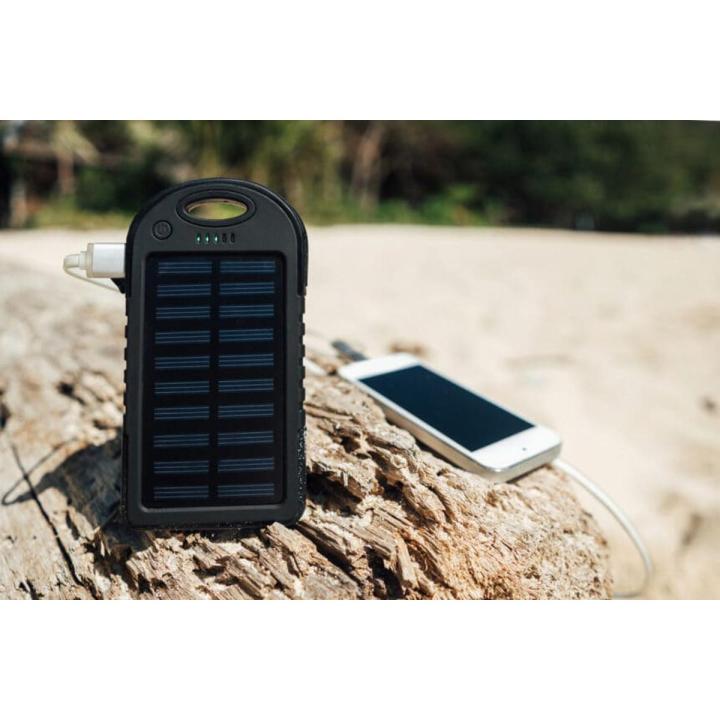 New Water-Proof Solar Charger Mobile Power Bank 5000mAh