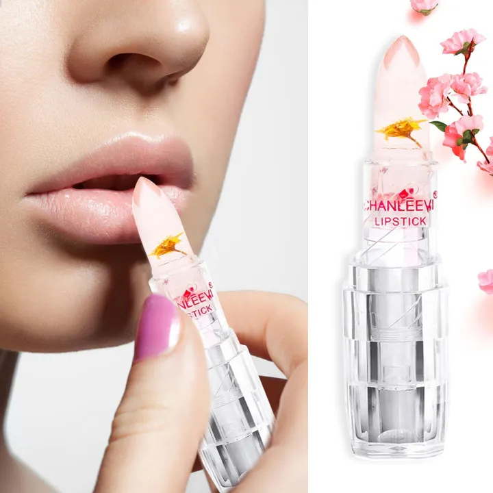 COSMET%20PK%20High%20Quality%20Transparent%20Color%20Changing%20Flower%20Jelly%20Lipstick%20-%20Image%203