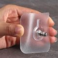 Strong Transparent Self Adhesive Screw Hook, Nail-Free Space Saving Poster Seamless Wall Hook Waterproof Durable Transparent Kitchen Bathroom,  Hanger Nails Screw Stickers Punch-Free Wall Hooks for Photos. 